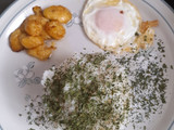 Arroz a la cubana con platanito frito