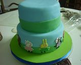 Foto del paso 16 de la receta: Torta de pepa pig cumpleaños de mellizos