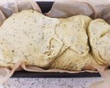 A picture of step 8 of Alfredo stuffed Garlic Bread. 😘.