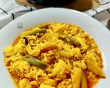 Foto del paso 8 de la receta: Arroz meloso de sepia y ajos tiernos