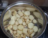 A picture of step 1 of Sweet potato fry (falhari).