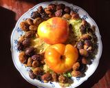 A picture of step 4 of California Farm Panfried Olives with Heirloom Tomatoes.