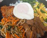 A picture of step 7 of Bibimbap.