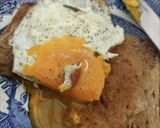 A picture of step 5 of Fried eggs + sage (the perfect pairing!).