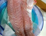 A picture of step 1 of Perch Fillet with Potato Crust 🐟.