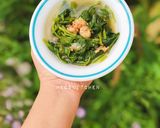 Hình bước làm 3 của món Canh rau lang nấu tôm nõn