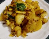 A picture of step 5 of Batata kacharya.