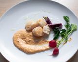 A picture of step 8 of Sautéed scallops with roe sauce.