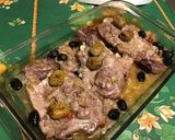 Une image de l'étape 9 de Côtes de porc aux olives bicolores et échalotes.