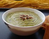 A picture of step 5 of Green garbanzo hummus.