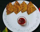 A picture of step 3 of Besan Chilla.