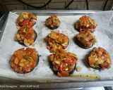 Foto del paso 3 de la receta: Berenjenas con pollo verduras y champiñones gratinados