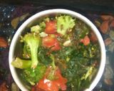 A picture of step 2 of Palak Batua and Broccoli ka saag.