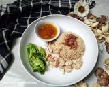 Foto langkah ke 4 dari resep Nasi hainan with tumis garlic ceciwis.