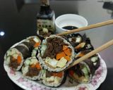 Foto langkah ke 1 dari resep Anabolic Beef Kimbap|High Protein, Low Calorie, Sugar & Gluten Free.