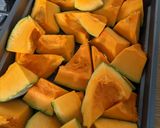 A picture of step 2 of Roasted Crown Prince Pumpkin soup with potato.