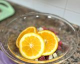 A picture of step 3 of Sangria 🍑 🍌 🍋 🥝 🍊.