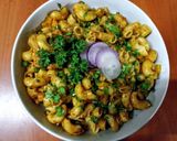 A picture of step 3 of Masala pasta 🫛🍅🧅.