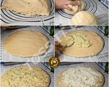 A picture of step 4 of No Egg No Maida Pure Veg Cheesy Garlic Bun And Swirl From Scratch Two Design One Dough.