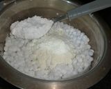 A picture of step 1 of Sabudana Rasmalai (Fasting Special).
