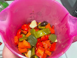 Pasta con salsa de verduras