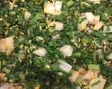 A picture of step 4 of Moong dal muli Bhujiya.