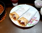 A picture of step 9 of Tangy chatpata Rajma Roll.