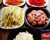 عکس مرحله 1 از دستور پاستا مرغ و سبزیجات حدیث پز