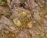 A picture of step 6 of Namkeen Gosht.