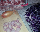 Foto del paso 1 de la receta: Lenguado menier y lombarda con bacon