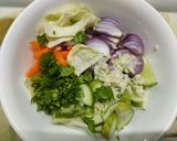 A picture of step 1 of Korean Cucumber Kimchi.