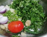 A picture of step 1 of Aloo, Methi, Matar.