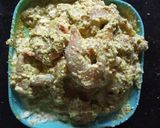 A picture of step 1 of Prawns in Pumpkin leaf(Kumro patay chingri).