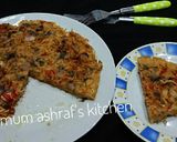 A picture of step 3 of Indomie pizza.