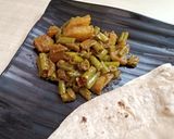 A picture of step 5 of String beans Sabji (Farasbi chi Bhaji).