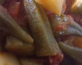 عکس مرحله 1 از دستور خوراک بامیه بدون گوشت و مرغ