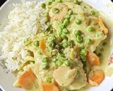 Une image de l'étape 2 de Curry de cabillaud petits pois carottes.