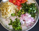 A picture of step 2 of Veg chila with mixed flour.