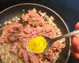 A picture of step 3 of Potatoes Mousakka.