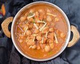 A picture of step 8 of Chole Chana Masala.