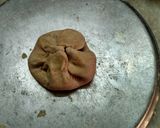 A picture of step 2 of Achari paratha.