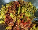 A picture of step 6 of Kantola besan sabji.