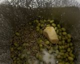 A picture of step 4 of Lapsi moong dhal dosa.