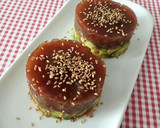 Foto del paso 7 de la receta: Tartar de atún y aguacate con gelatina de tomate