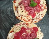 Foto langkah ke 2 dari resep Delicate mini pizza (smoked beef mushroom).