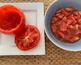 Foto del paso 1 de la receta Tomate relleno de carne picada con cous cous