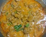 A picture of step 8 of Achari masala Soya chaap.
