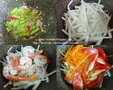 รูปขั้นตอนการทำที่ 2 ของ ส้มตำยอดมะพร้าวกุ้งสด