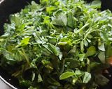 A picture of step 3 of Fresh Green Methi leaves bhaji.