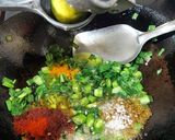 A picture of step 2 of Spring Onion Besan Sabzi.